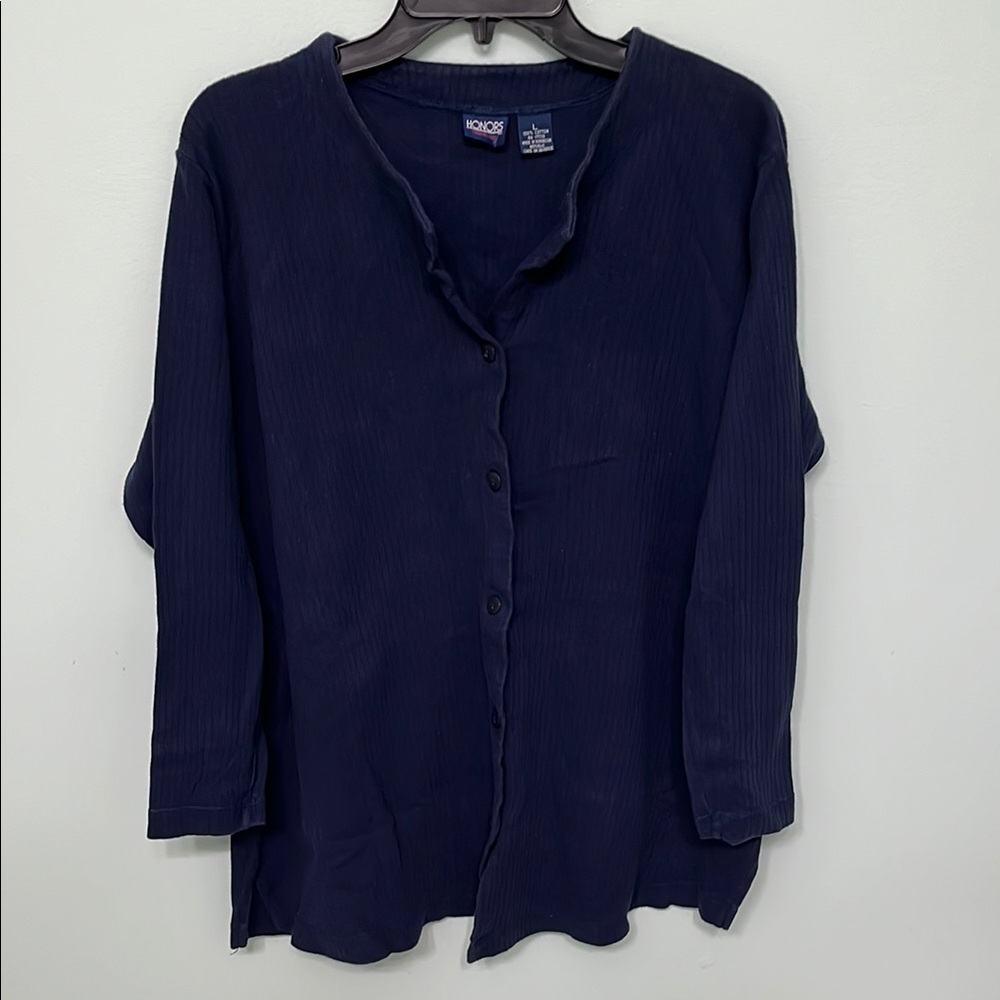 Vintage 90s Honors Maternity Button Down Top